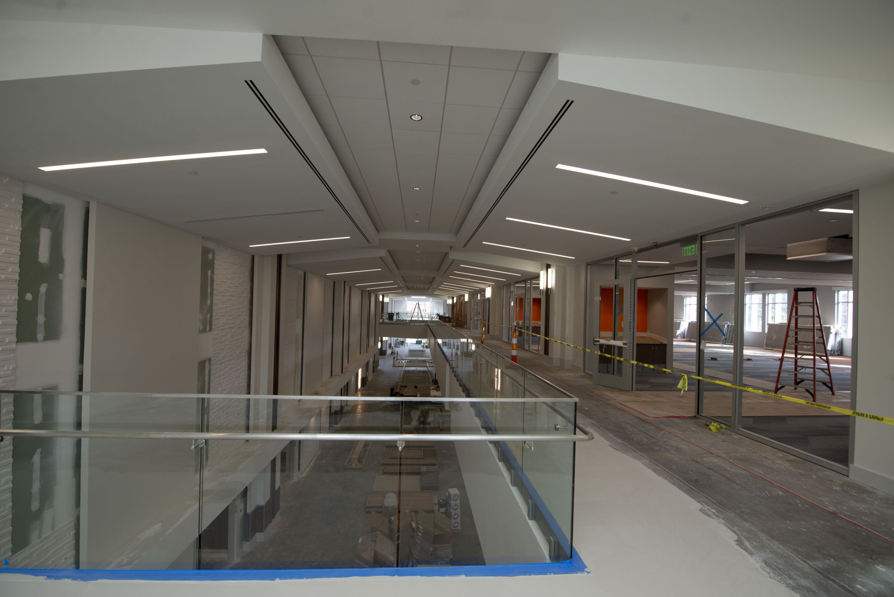 Long hallway, UT Student Union Tour - August 7, 2018
